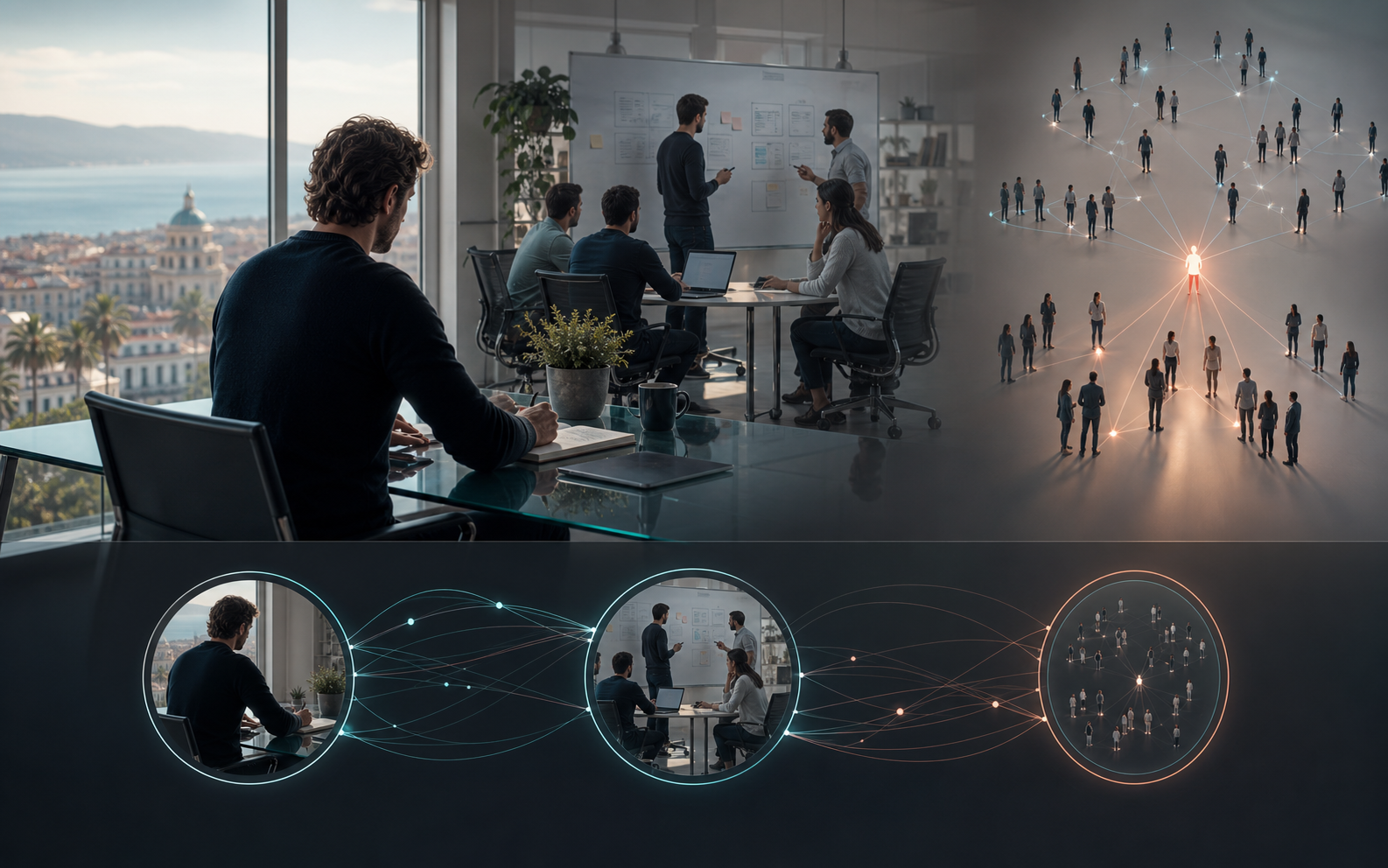 Leadership technique bienveillant a plusieurs echelles d'equipe